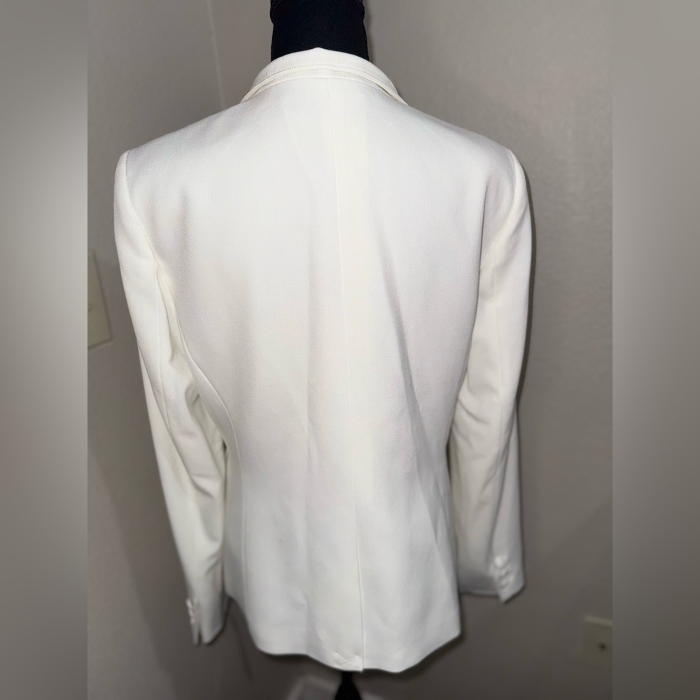 Tahari NWT Ivory Blazer‎ Clean Girl Aesthetic Old Money Bridal Quiet Lux-Size 10 - Picture 8 of 11